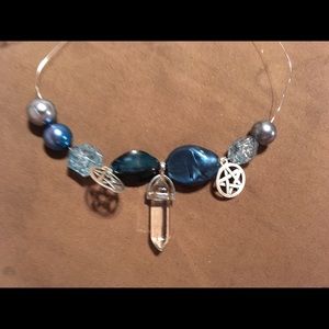 Clear quart crystal necklace